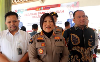 Polri dan Bulog Gelar GPM di Pringsewu, 2 Ton Beras Premium Ludes Diserbu Warga