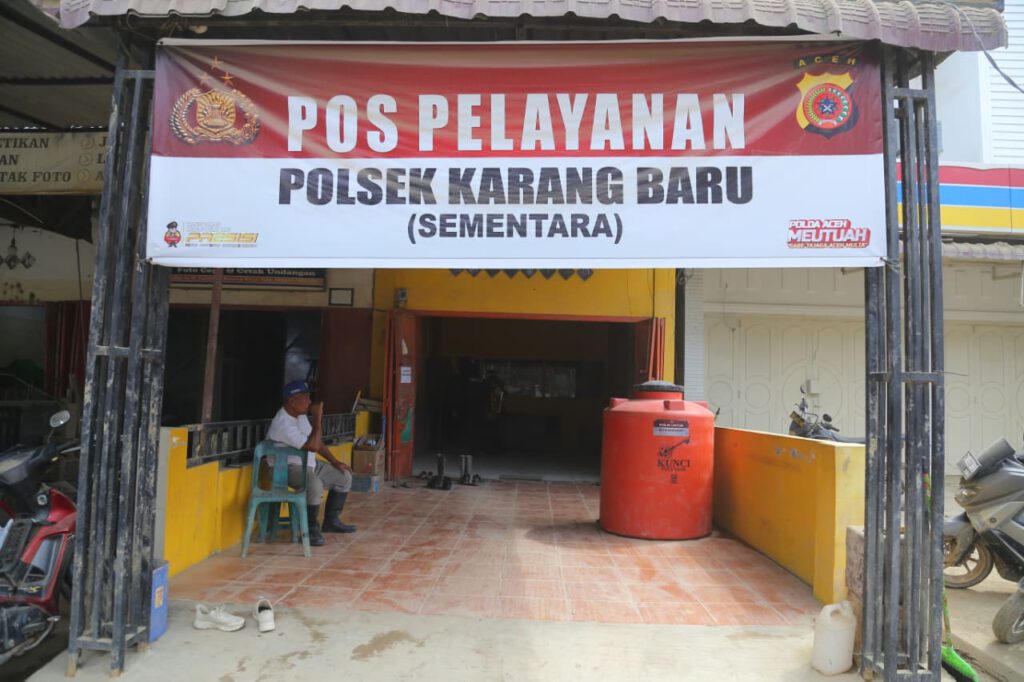 Demi Pelayanan Kepolisian Berjalan Maksimal, Polsek Karang Baru Buka Pos Pelayanan Sementara di Ruko